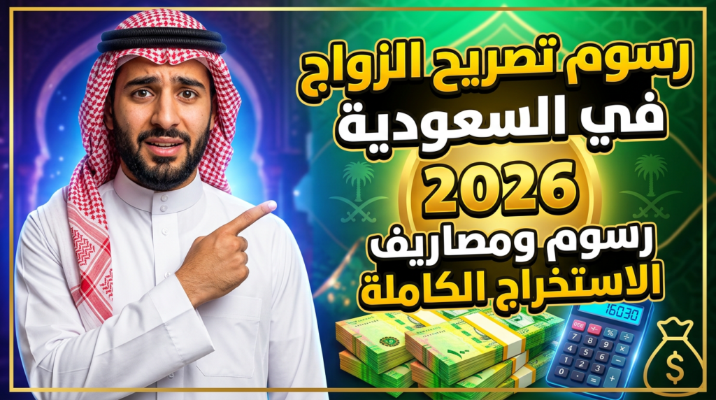 رسوم تصريح الزواج في السعودية | رسوم ومصاريف الاستخراج الكاملة 2026