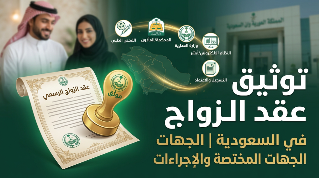 توثيق عقد الزواج في السعودية | الجهات المختصة والإجراءات الرسمية