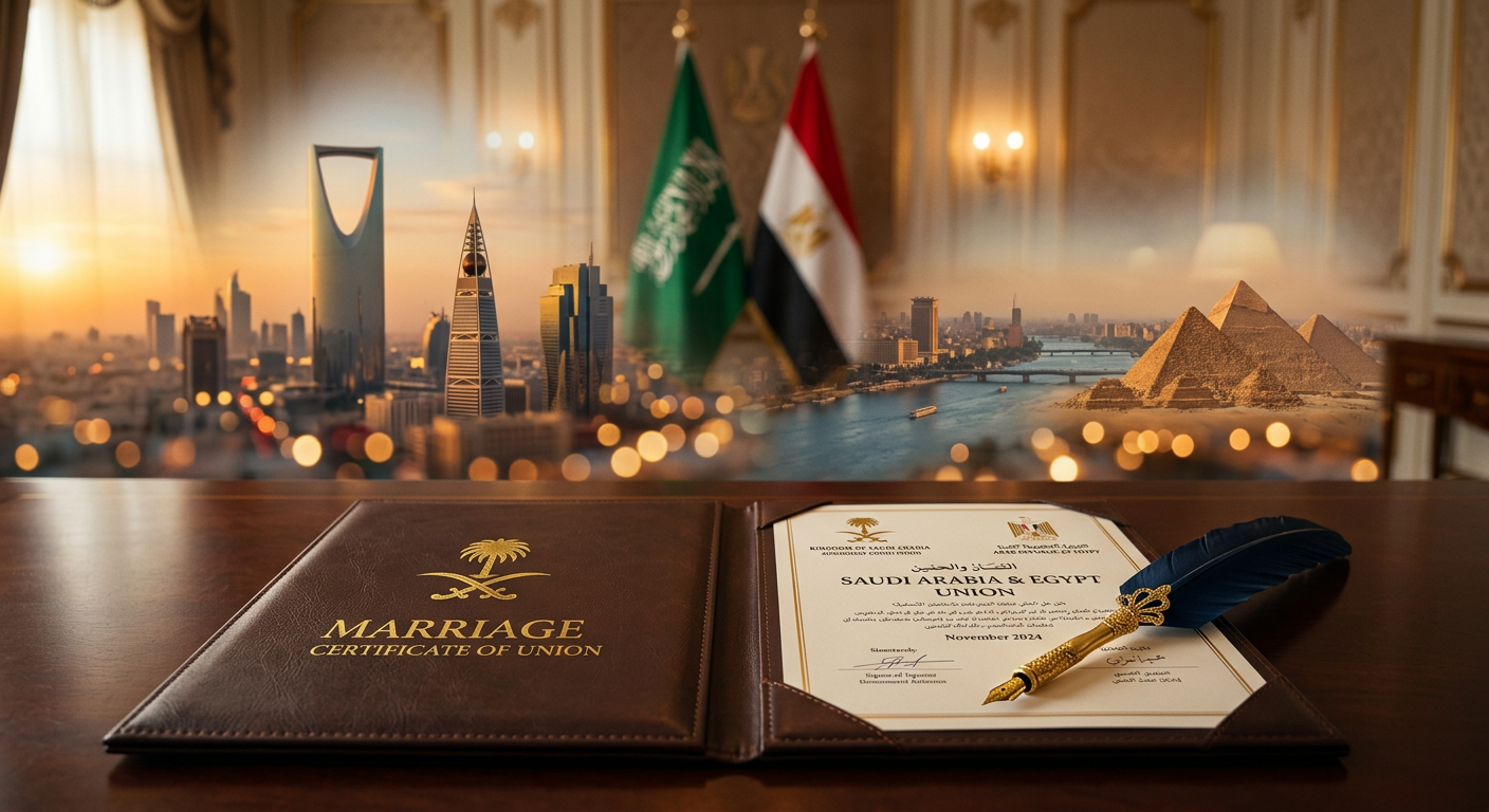 إجراءات وتصريح زواج مواطن سعودي من مواطنة مصرية 2026.